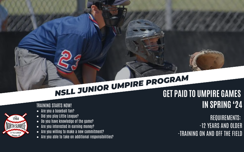 UMPIRES NEEDED